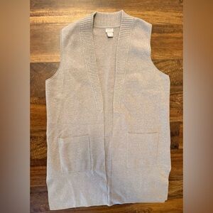 Chico's Open Front Sleeveless Knit Vest - Purple Gray
